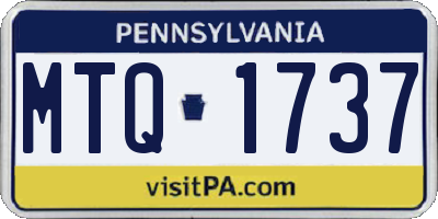 PA license plate MTQ1737