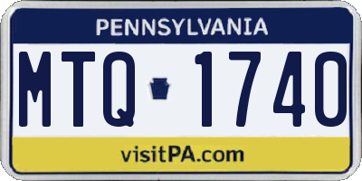 PA license plate MTQ1740