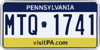 PA license plate MTQ1741