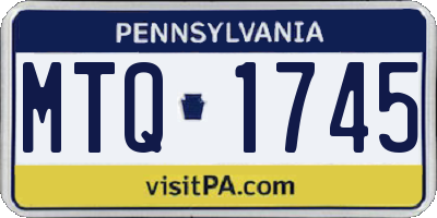 PA license plate MTQ1745