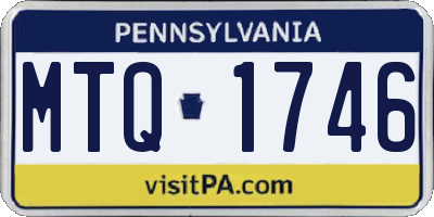 PA license plate MTQ1746
