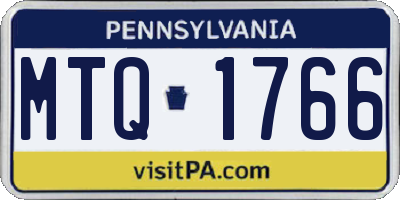 PA license plate MTQ1766