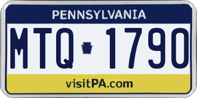 PA license plate MTQ1790