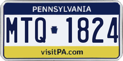 PA license plate MTQ1824