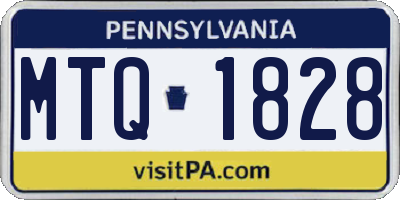 PA license plate MTQ1828