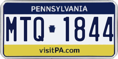 PA license plate MTQ1844