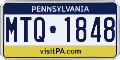 PA license plate MTQ1848