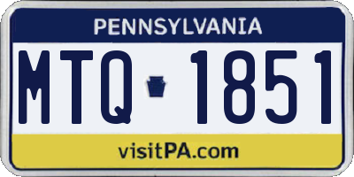 PA license plate MTQ1851