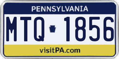 PA license plate MTQ1856