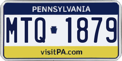 PA license plate MTQ1879