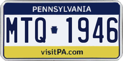 PA license plate MTQ1946