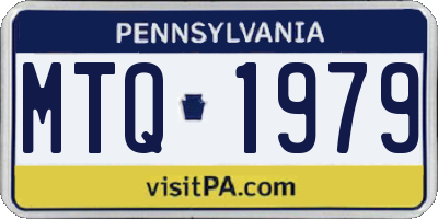 PA license plate MTQ1979
