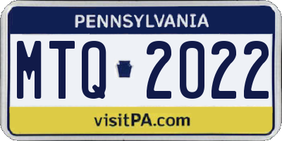 PA license plate MTQ2022