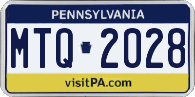 PA license plate MTQ2028