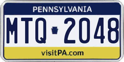 PA license plate MTQ2048