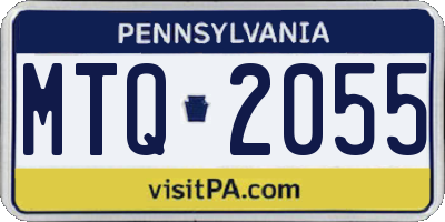 PA license plate MTQ2055