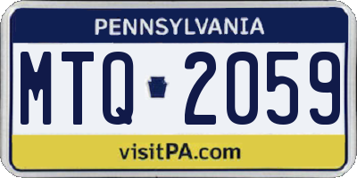 PA license plate MTQ2059