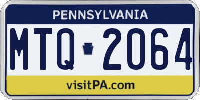 PA license plate MTQ2064