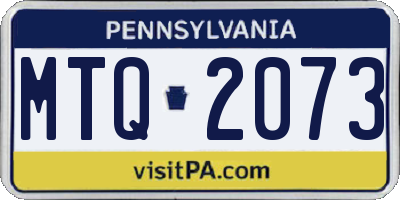 PA license plate MTQ2073