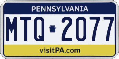 PA license plate MTQ2077