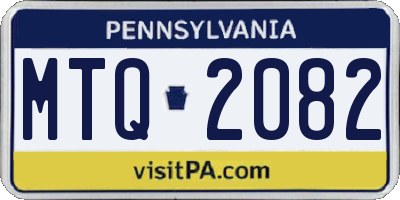 PA license plate MTQ2082