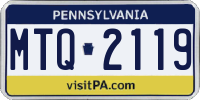 PA license plate MTQ2119