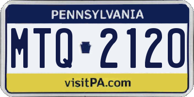 PA license plate MTQ2120