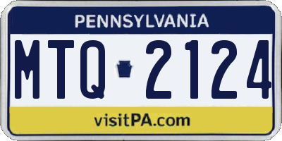 PA license plate MTQ2124
