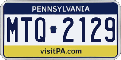 PA license plate MTQ2129