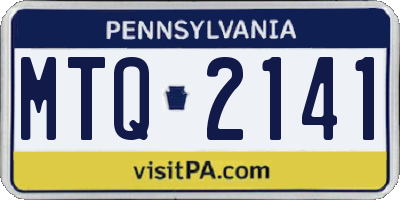 PA license plate MTQ2141