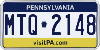 PA license plate MTQ2148