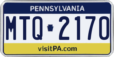 PA license plate MTQ2170