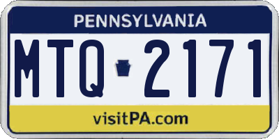 PA license plate MTQ2171