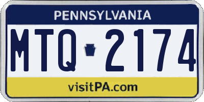 PA license plate MTQ2174