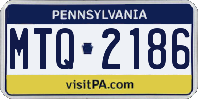 PA license plate MTQ2186
