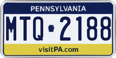 PA license plate MTQ2188
