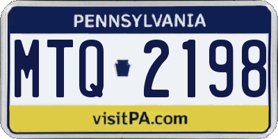 PA license plate MTQ2198