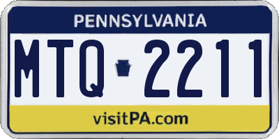 PA license plate MTQ2211