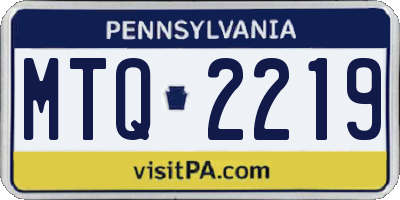 PA license plate MTQ2219