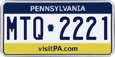 PA license plate MTQ2221