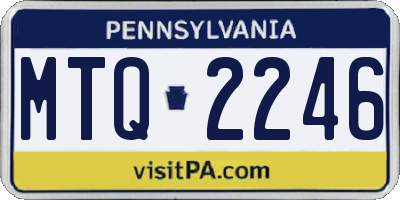 PA license plate MTQ2246