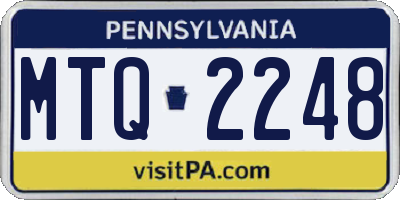 PA license plate MTQ2248