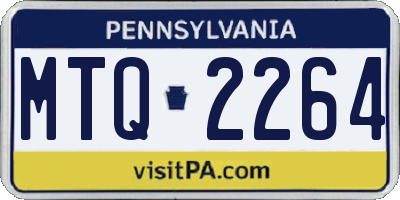 PA license plate MTQ2264