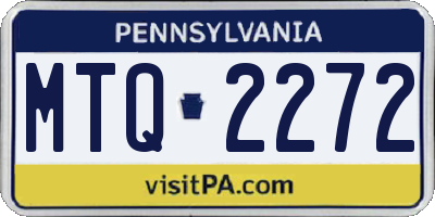PA license plate MTQ2272