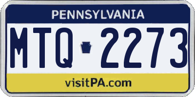 PA license plate MTQ2273