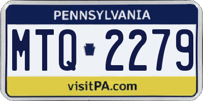 PA license plate MTQ2279