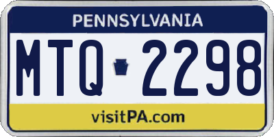 PA license plate MTQ2298