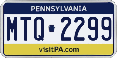 PA license plate MTQ2299