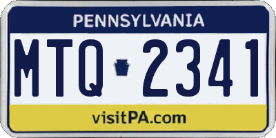 PA license plate MTQ2341