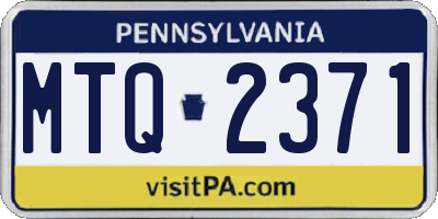 PA license plate MTQ2371